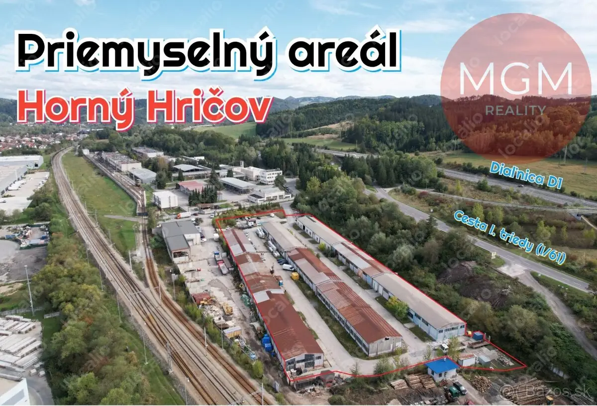 Priemyselný areál (výrobné/skladové) haly od 110 - 3000